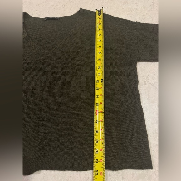 Peruvian Connection Forest Green V-Neck Sweater L - Picture 8 of 8